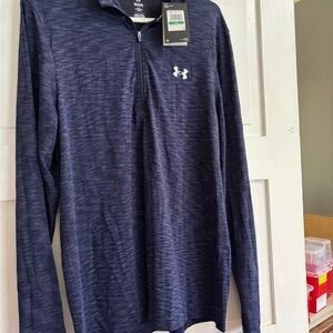 Under Armour Purple & Black Space-Dye Seamless 1/2 Zip Pullover